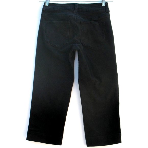 NYDJ Capri Cropped Split Side Buttons Tag Sz 2 - Picture 2 of 8